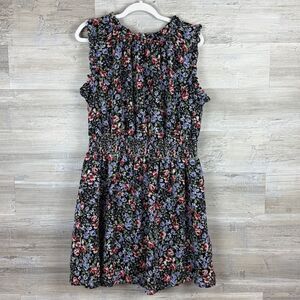 Studio West Black Floral Midi Dress sz Large